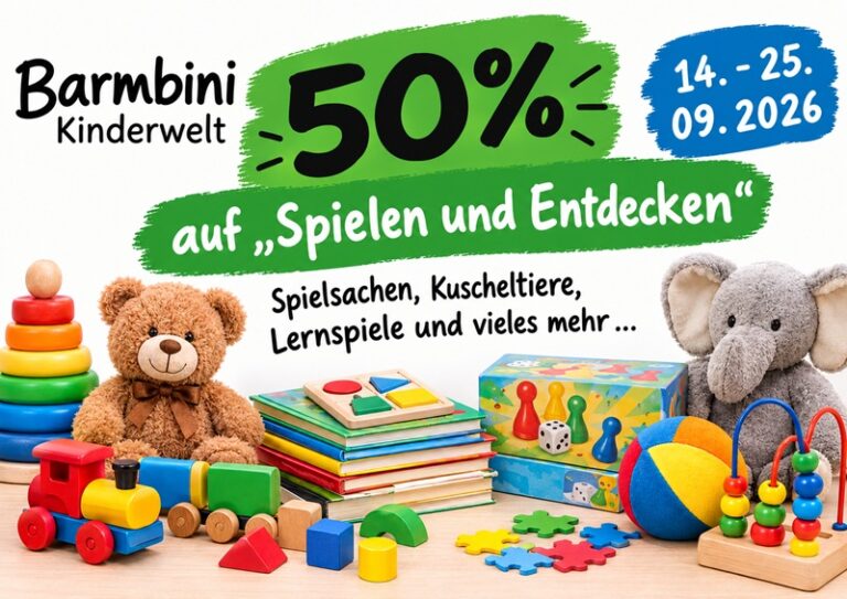 Barmbini Aktion 50% für spielen
